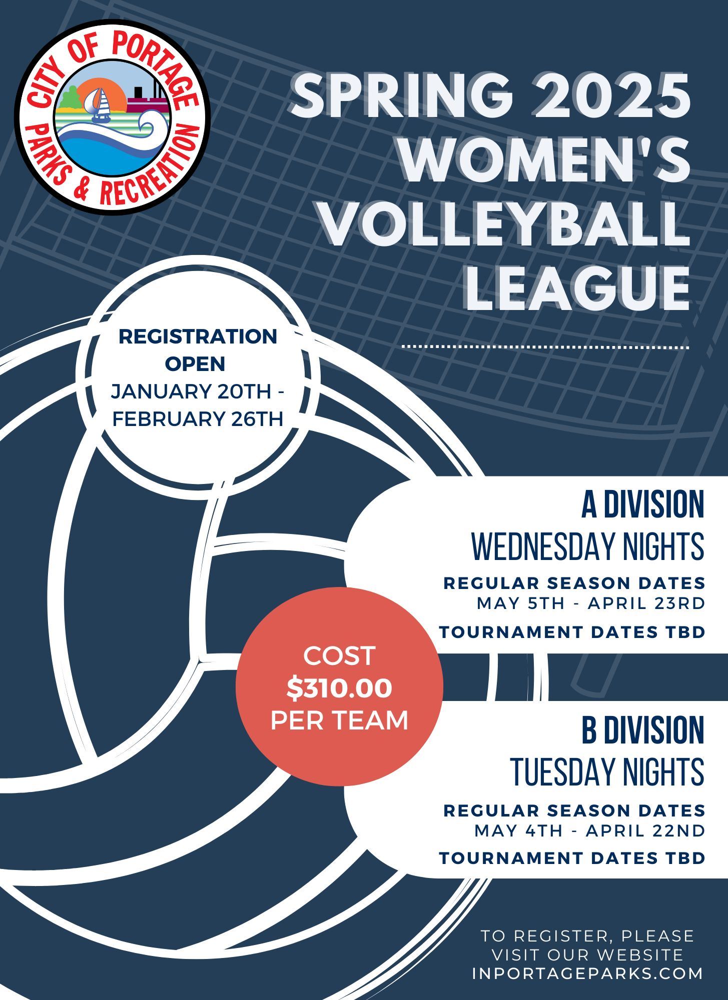 2025 Spring Volleyball Flyer